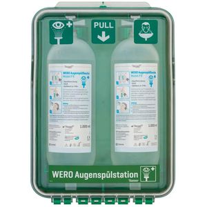 Wero Augenspülung DustProof, Augenspülstation, Wandbox, 2 x 1000ml