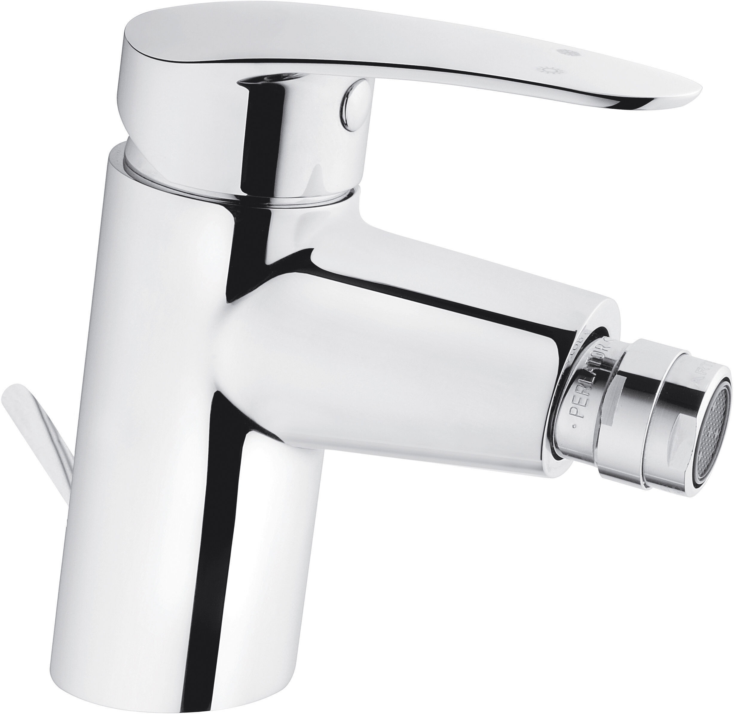 Vitra dynamic S Bidet raccord A40952EKM projection 105mm, installation avec garniture de vidage , chromé