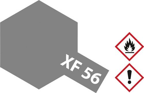 Tamiya Acrylfarbe Metallic Grau (matt) XF-56 Glasbehälter 23ml