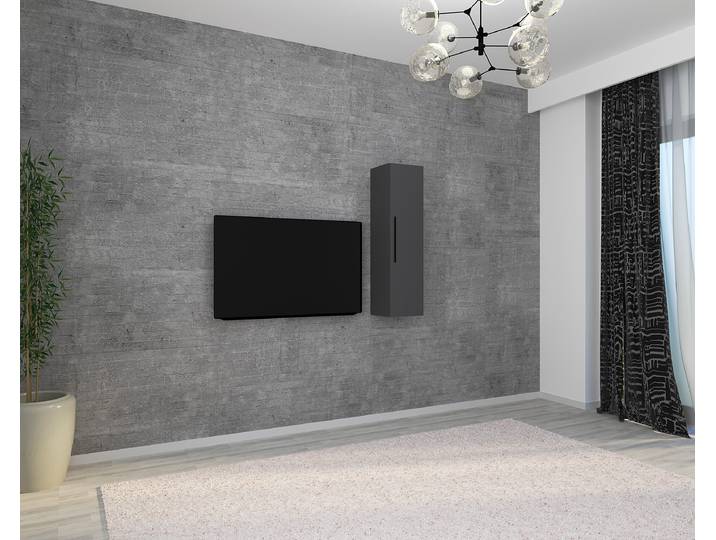 Meuble suspendu Arila B 115cm Gris/Anthracite