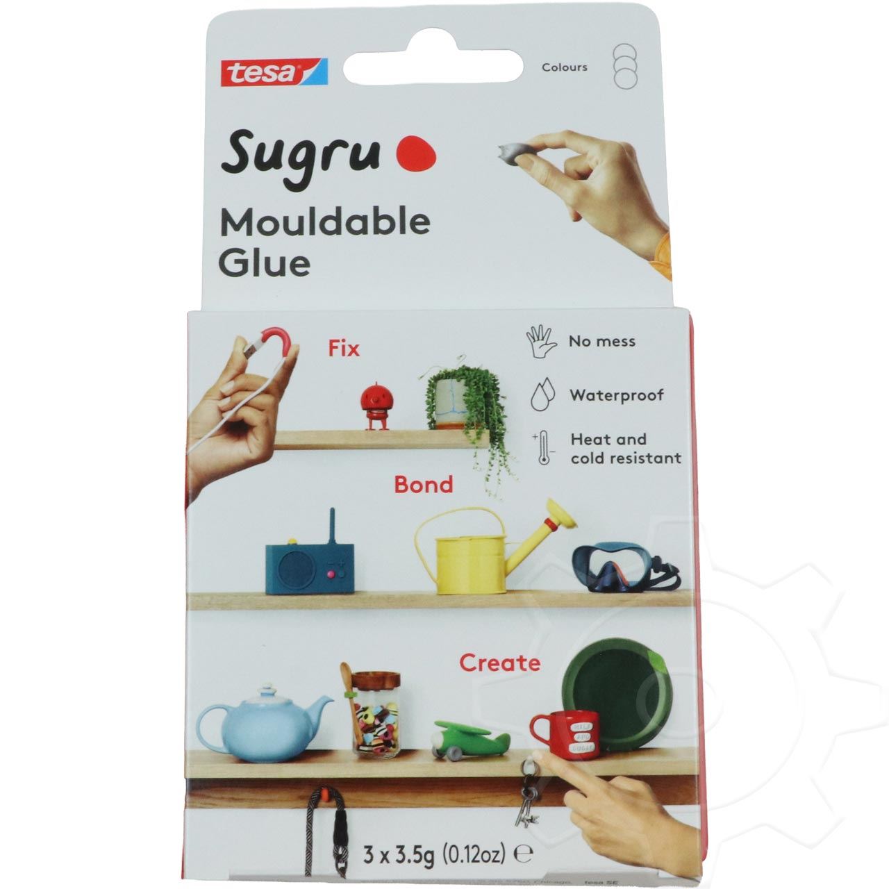 Tesa Sugru Allzweckkleber 3Stk weiß