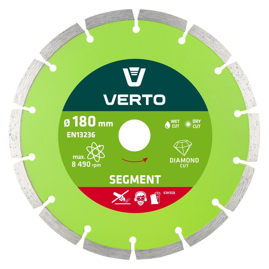 Verto segmentierte Diamantscheibe 180 mm 61H3S8 (61H3S8)