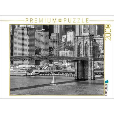 CALVENDO Puzzle NEW YORK CITY Brooklyn Bridge & Manhattan Skyline | 2000 Teile Lege-Größe 90x67cm Foto-Puzzle für glückliche Stunden