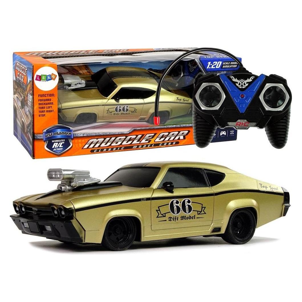 Lean Toys Ferngesteuerter Sportwagen Muscle Car 1:20, Gold (510627)