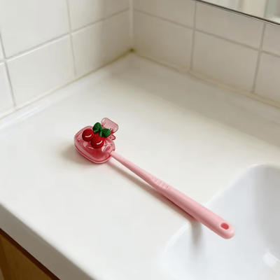 Inspire Curations Cute Cherry Ventilated Travel Toothbrush Holder 1pc Red