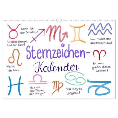 Sternzeichen-Kalender (Wandkalender 2027 DIN A3 quer), CALVENDO Monatskalender