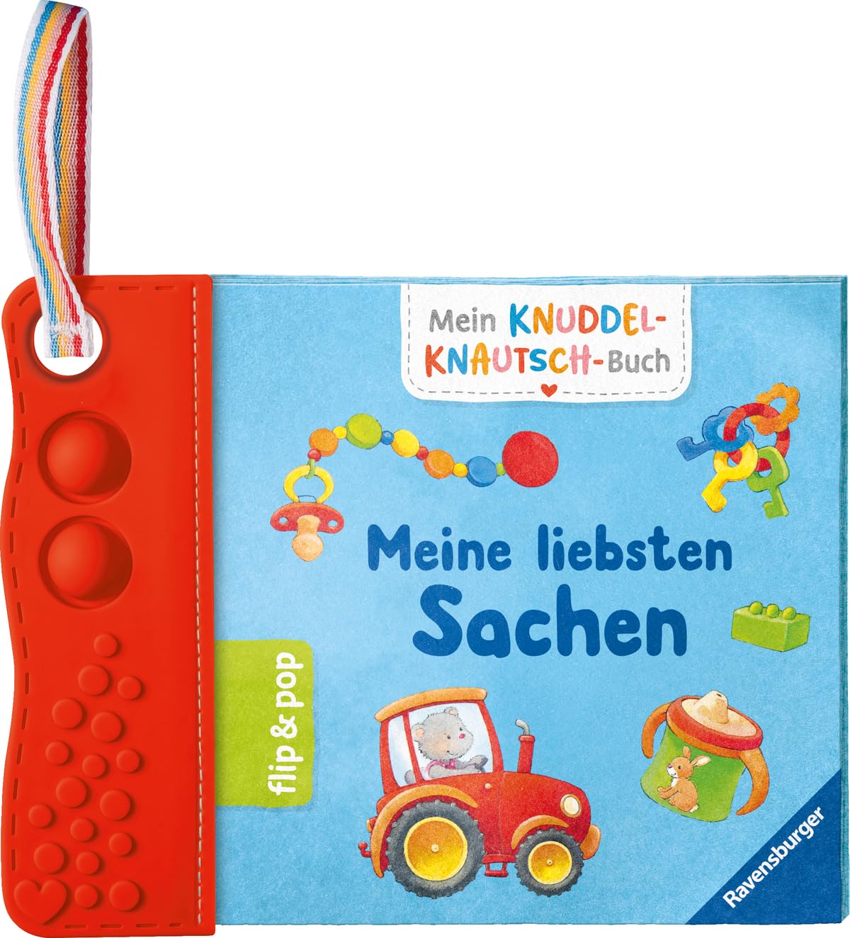 Mein Knuddel-Knautsch-Buch: flip&pop. Meine liebsten Sachen (mit Pop-it Beißleiste); weiches Stoffbuch, waschbares Badebuch, Babyspielzug ab 0 Monate, Sensorik Spielzeug aus Silikon - Preis vom 09.10.2026 07:28:09 h