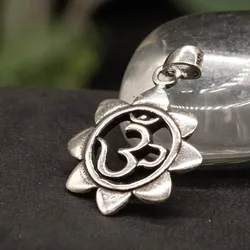 Drachensilber Om Schmuck Kettenanhänger 925 Silber - Silber