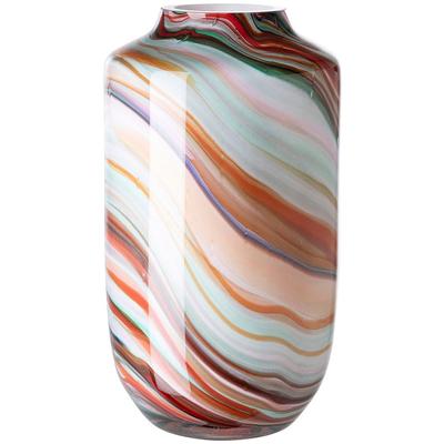 Dekovase FINK "SANCHO", bunt (mehrfarbig), B:18,5cm H:27cm T:18,5cm Ø:18,5cm, Vasen
