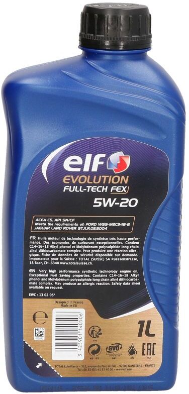 Motoröl ELF 2225546 Evolution FULLTECH FEX 5W20 1L