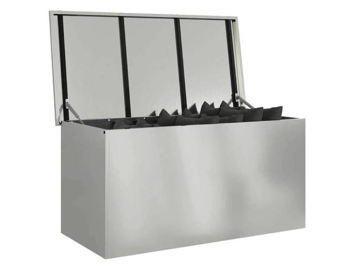 PROMOTION Boîte de Rangement Extérieure Argent 100x50 5x50 cm Acier 476443