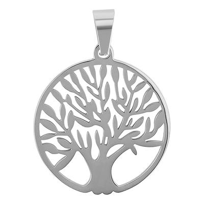 Amulett AKZENT "wasserfest", silber (silberfarbig), Schmuckanhänger, Damen, Edelstahl, Amulett