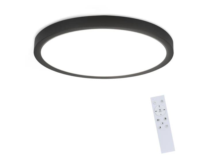 Plafonnier plastique noir 30x30x2.5cm led 20w