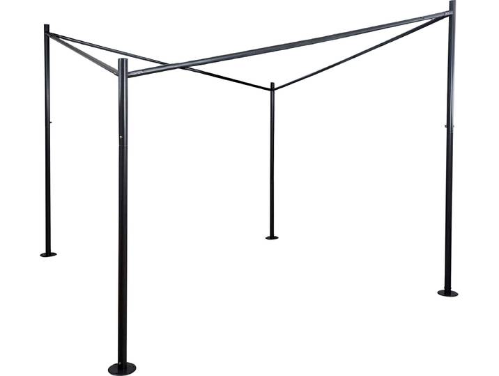 Pergola Gestell HWC-A41, Garten Pavillon Terrassenüberdachung Gestänge, stabiles 6cm Stahl-Gestell