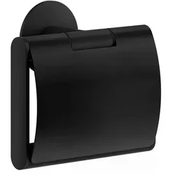 Smedbo DOT - Toilettenpapierhalter mit Deckel. Schwarz. Selbstklebend. TB3414