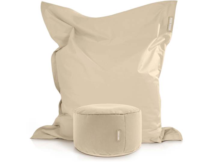 Square Riesensitzsack mit Pouf Stay - Beige