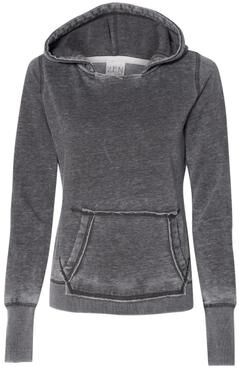 J America JA8912 Women's Zen Pullover Hood T-Shirt in Dark Smoke size Small 8912