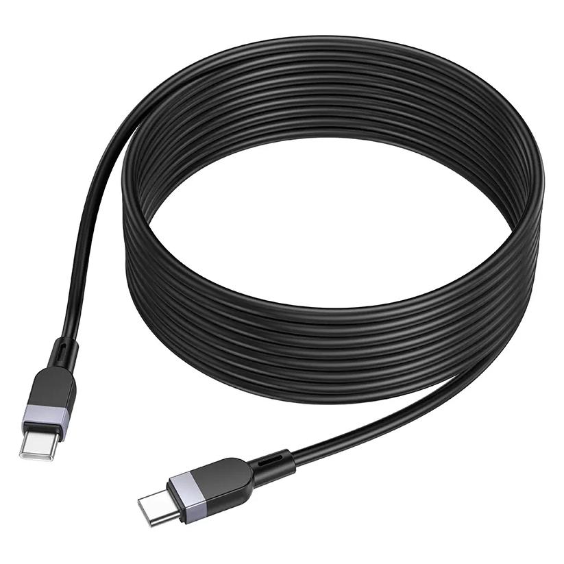 Hoco Cable X109 Energy 60W silicone charging data cable C to C(L=2M) Black (2 m, USB 3.2 Gen 2, 60 W) (58958617)