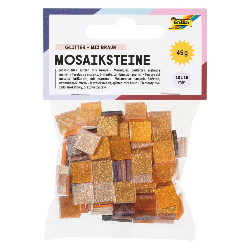 Folia Mosaiksteine GLITTER MIX, 45g, 10x10mm (38651369)
