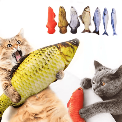Inspire Curations RealCatch Catnip Fish Plush Toy 6 30cm