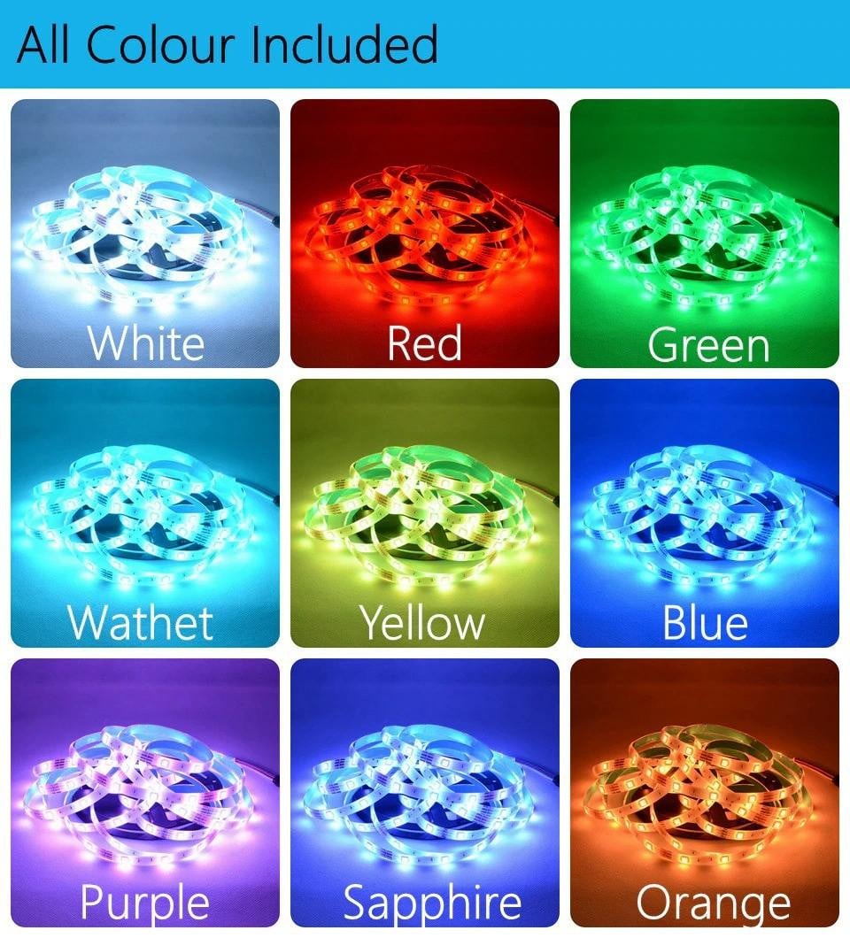 DrPhone AG01 LED Strip RGB - 5 meter - Waterdicht IP65 - 150 LED - Uitbreiding