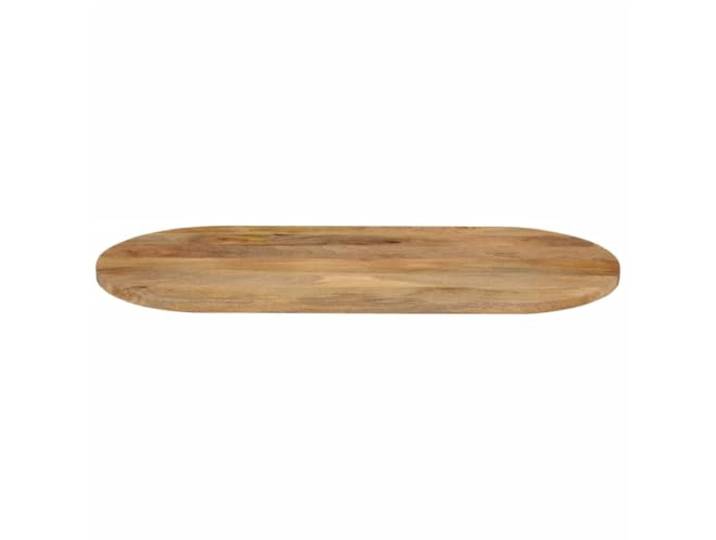 KTHLBRH Tischplatte oval 120 x 60 x 2,5 cm Massivholz Mangoholz Robustes tropisches Holz, rustikales Design, pflegeleichte Oberfläche, Ersatztisch