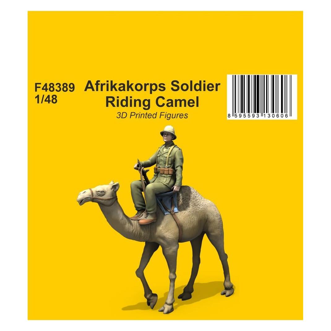 CMK Afrikakorps Soldier Riding Camel 1/48 / 3D Printed (129-F48389)