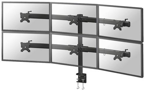 Neomounts FLATSCREEN DESK MOUNT FPMA-D700D6 Monitorhalterung 6 Display(s) 68,6 cm (27") Schwarz Neigbar, Schwenkbar, Rotierbar