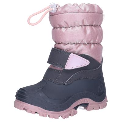 Snowboots LURCHI "Fjonna", Mädchen, Gr. 30, Warmfutter, grau (grau, rosa), Synthetik, Textil, Glitzer, Schuhe Snowboots, Snowboots, Warmfutter, Größenschablone zum Download