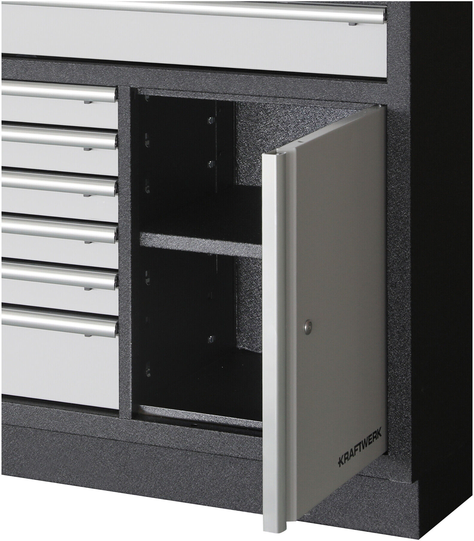 Kraftwerk Mobilio Schubladenschrank 1360 mm 7 Schubladen 1-Türig (3964-02-W)