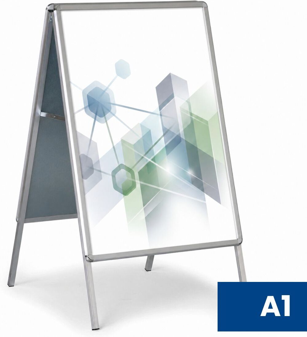 B2B Partner Kundenstopper A1, 585 × 835 mm, Aluminiumrahmen
