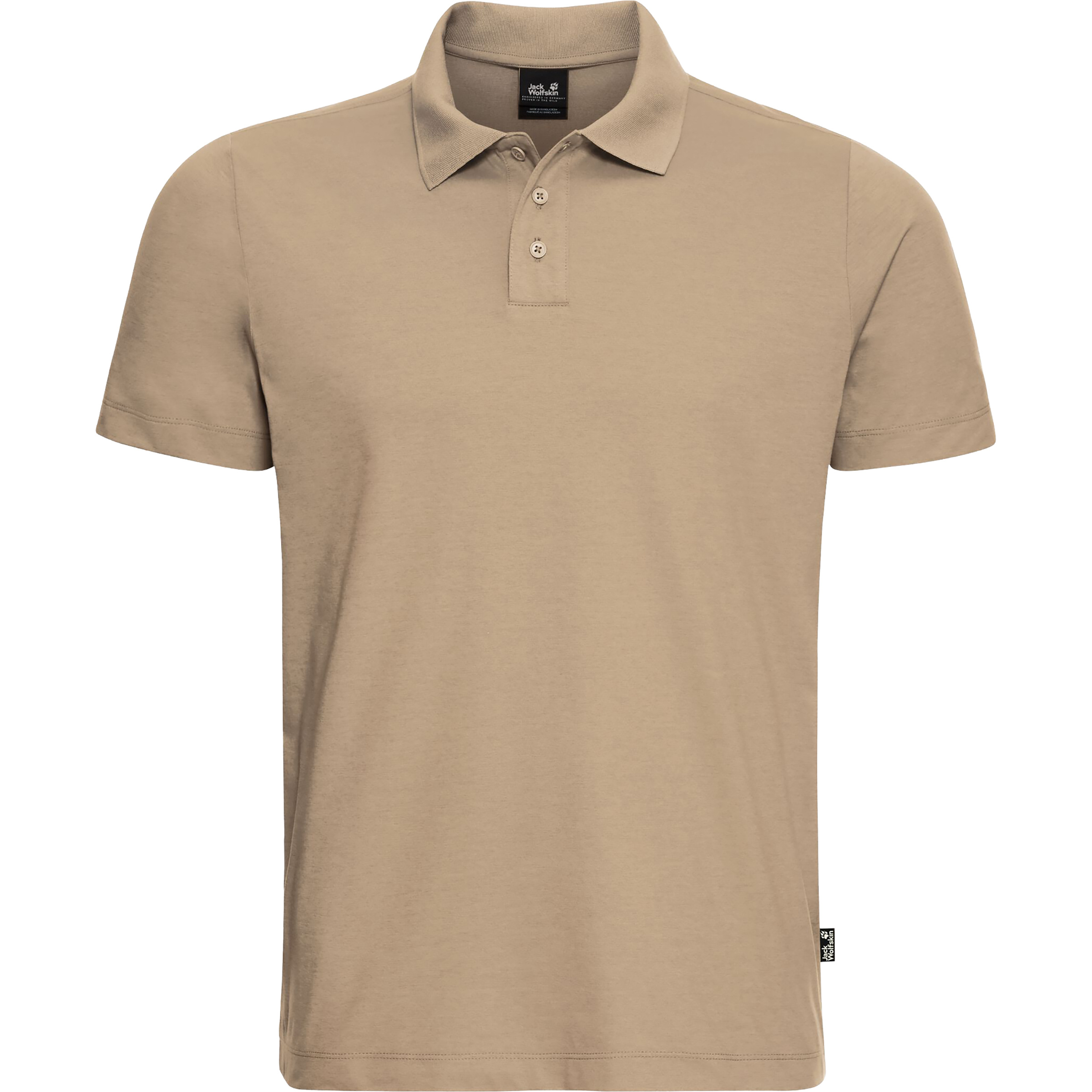 Jack Wolfskin Travel Polo Herren T-Shirts beige Größe M Trekking Schnell trocknend