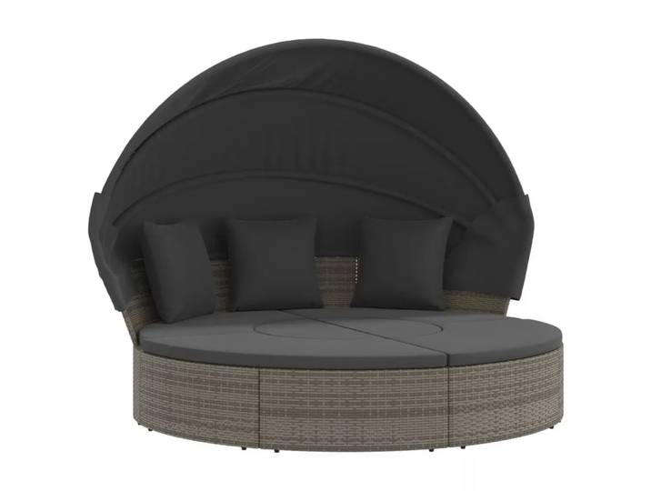 VidaXL - Sonneninsel poly-rattan, One Size, Grau