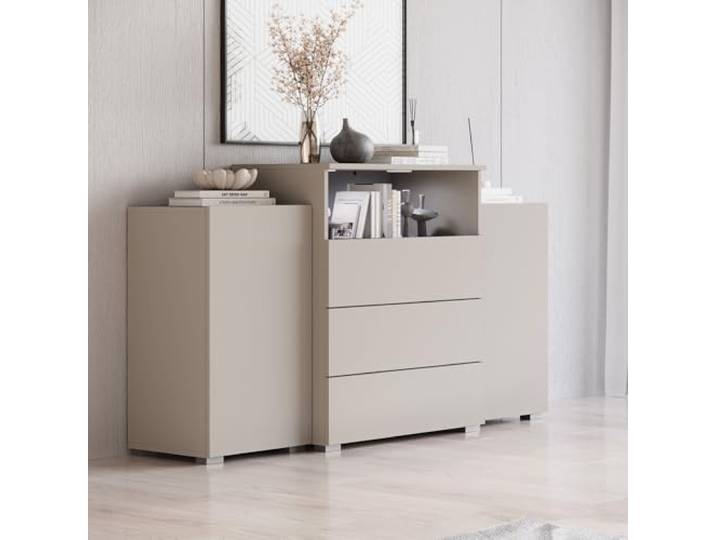 Muebles Slavic Kommode für Innenraum, 150 x 68 cm, Kommode, Schlafzimmer, großes Fassungsvermögen, Kommode für das Wohnzimmer, Flur - Sinfonier Grande