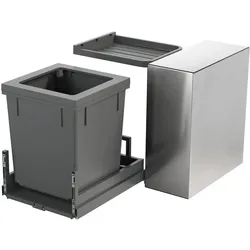 Müllex Abfall-Auszugsystem X-LINE X40, Abfalleimer, Grau