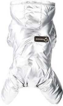 Uplift Essentials Waterproof Dog Winter Overall Jacket For Cold Weather Walks silver s