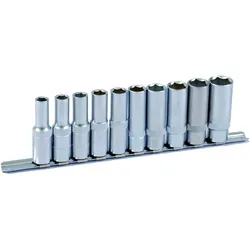 Projahn 1/2" Stecknuss Satz auf Schiene 10tlg tiefe Nüsse