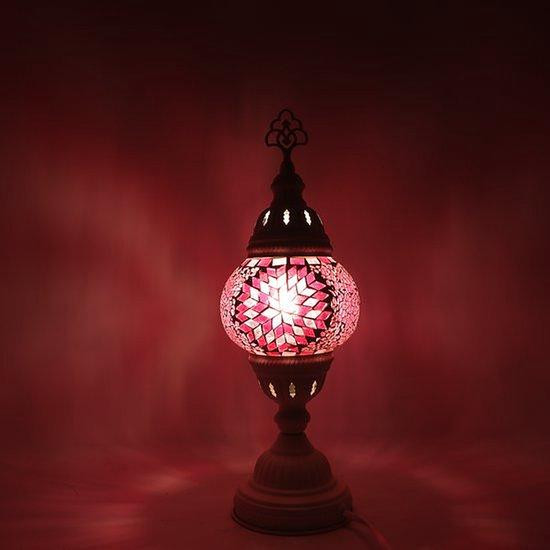 Halay Turkse mozaïek tafellamp met LED-accentverlichting