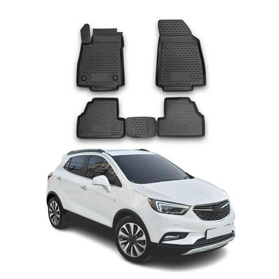 Omac Gummimatten Fußmatten Schwarz 4x [Hersteller-Nr. 5217444] für Opel