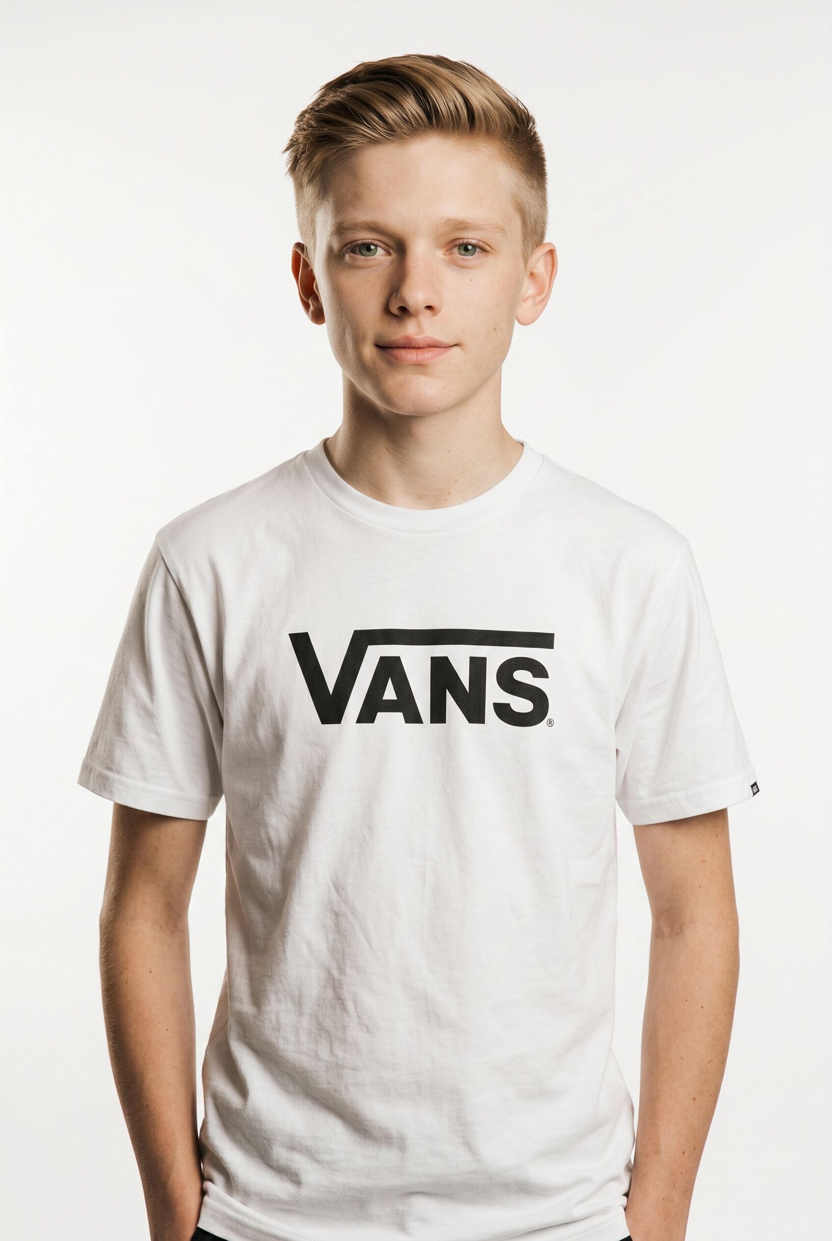 Vans "STRETCH LOGO SS" Kurzarm, für aktive Children, aus Baumwolle weiß L