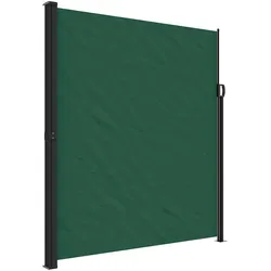 vidaXL Seitenmarkise Ausziehbar Dunkelgrün 220x300 cm
