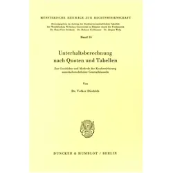 Unterhaltsberechnung nach Quoten und Tabellen., Fachbücher von Volker Diedrich