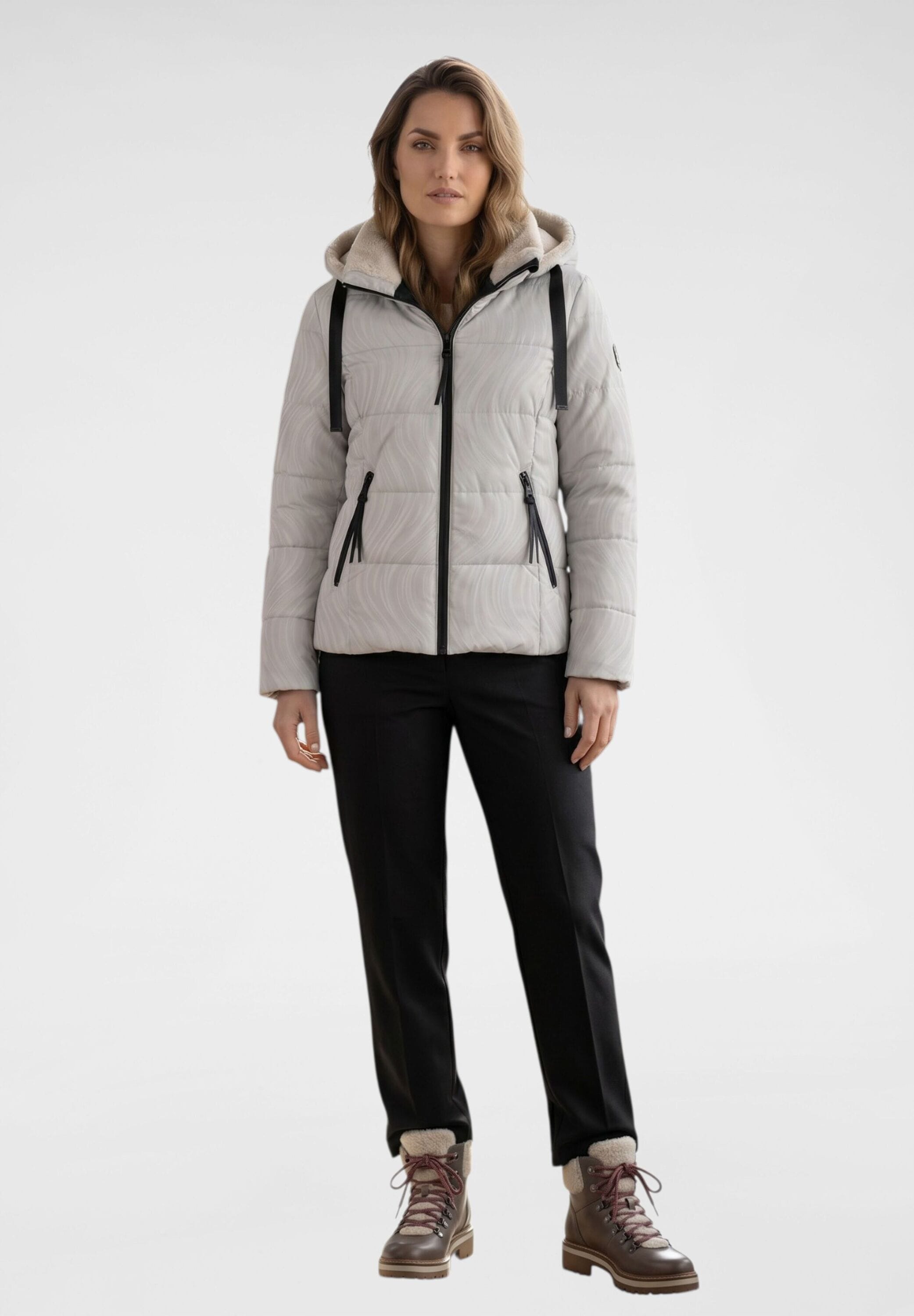 Steppjacke NAVIGAZIONE "NAVIGAZIONE Kacke", Damen, Gr. 38, beige, Obermaterial: 100% Polyester PES., uni, regular fit, Jacken Steppjacke, Glänzende Optik