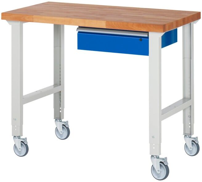 Rau Établi mobile réglable en hauteur 7001A1, L1250xP700xH950-1000mm (05-7001A1-127B4H4.11)