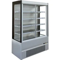 KBS Gastrotechnik Wandkühlregal Edelstahl Cronus 1310 mit Schiebetüren