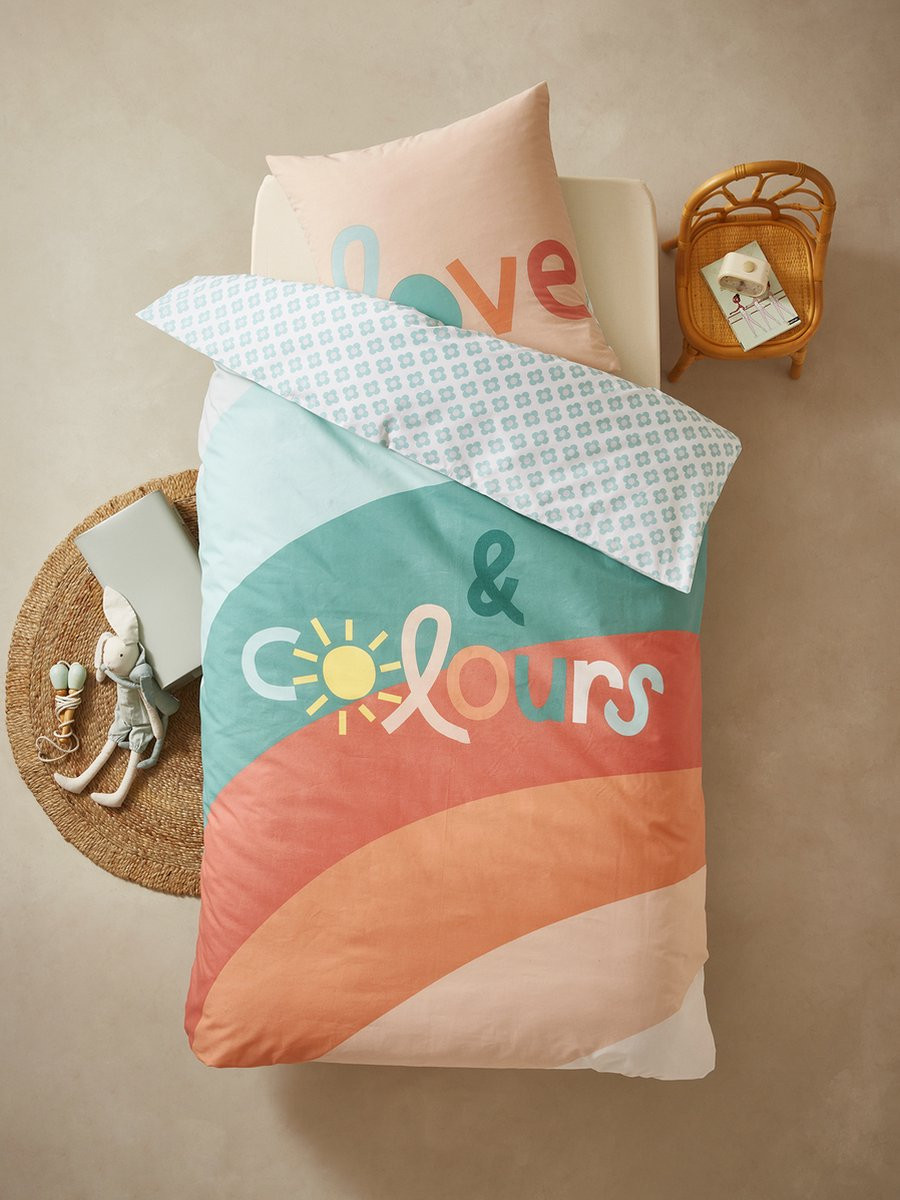 Vertbaudet Set dekbedovertrek en kussensloop voor kinderen BOHO 140x200 cm
