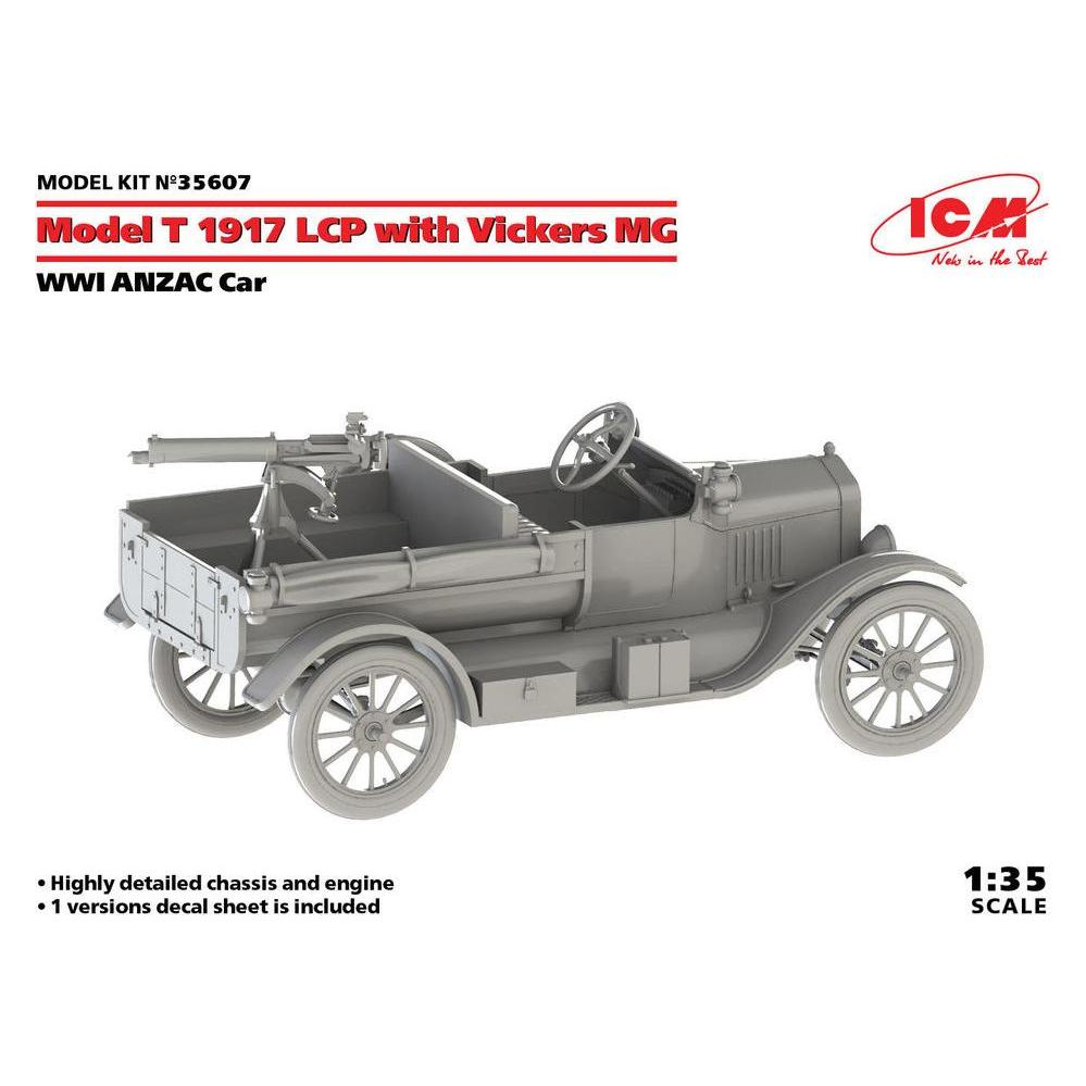 ICM Model T 1917 LCP with Vickers MG, WWI ANZAC Car (35607)