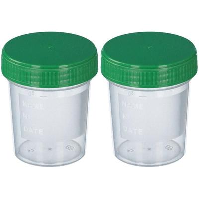 Urinbecher mit Schraubdeckel 2x 2x100 St
