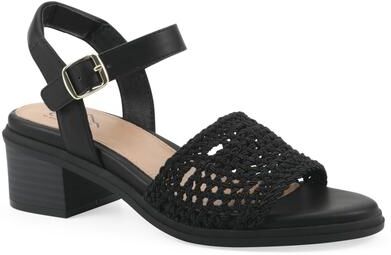 Women's Cortland Block Heel Sandal by Cliffs in Black Smooth (Size 11 M)
