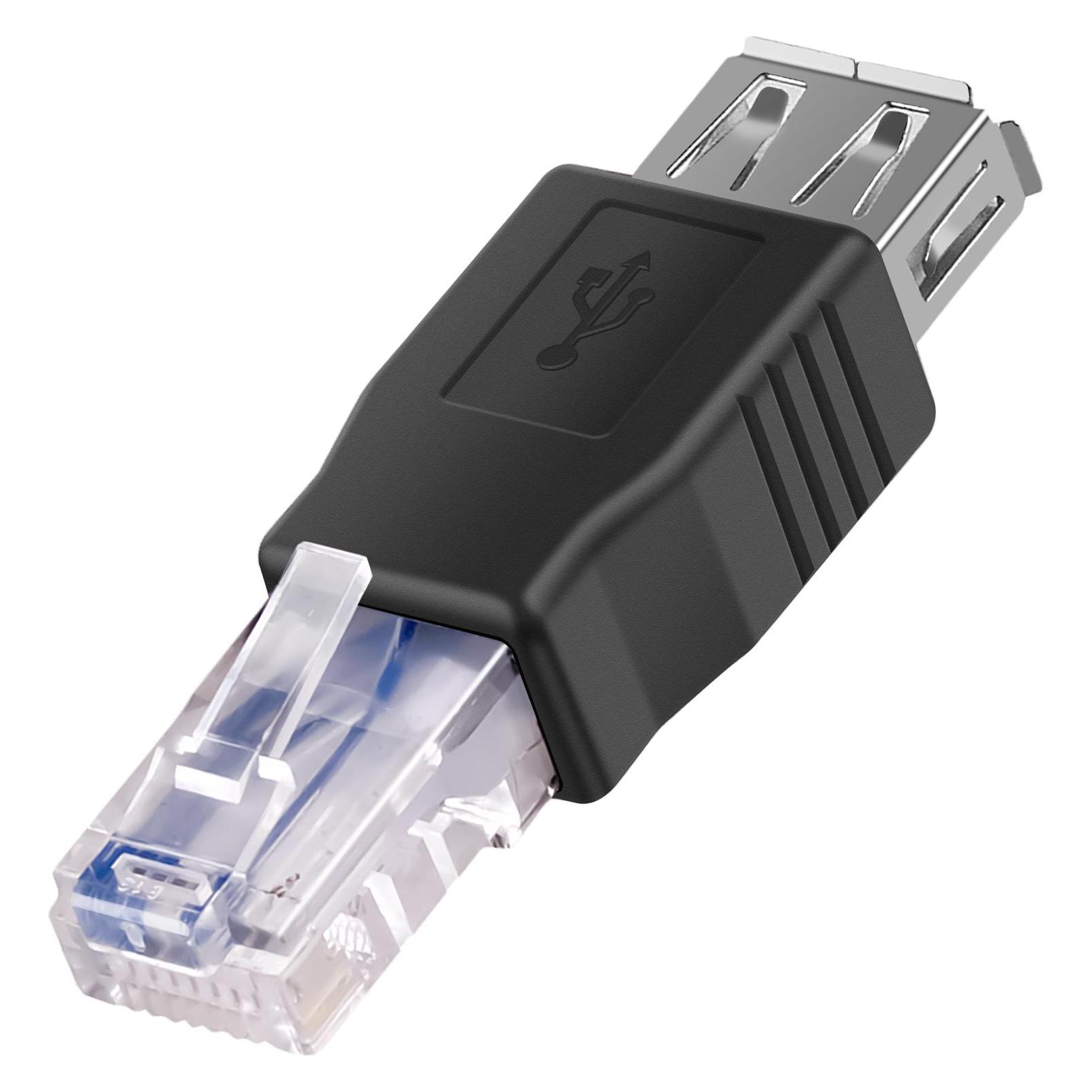 Akyga AK-AD-27 cable gender changer RJ45 USB 2.0 type A Schwarz (USB 2.0) (AK-AD-27)